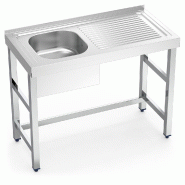 Évier avec support pour une cuve, égouttoir à droite 1000x500x850 mm. - FRI050628