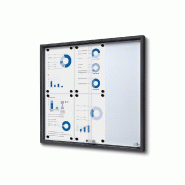 Exposiciónate Vitrine Intérieure Verrouillable avec Portes Coulissantes SLIM 6x A4 Anthracite SCSLG6xA4C7016JS - gris aluminium 8596052168642