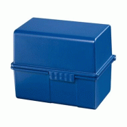 HAN Boîte à fiches DIN A8, avec couvercle, pour 200 fiches, coloris bleu - 978-14
