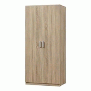 Helloshop26 - Armoire de chambre garde-robe moderne meuble de rangement intemporel 1 Étagère MDF 176 x 80 x 52 cm effet chêne sonoma 03_0006366 - 3 Helloshop26 - Armoire de chambre garde-robe moderne meuble de rangement intemporel 1 Étagère MDF 176 x 80 x 52 cm effet chêne sonoma 03_0006366 - 3