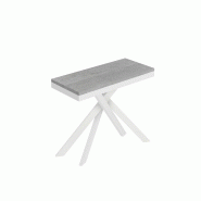 Itamoby Console Extensible 90X40/300 Cm Saki Evolution Structure Blanc Béton - gris VE090COSAKBEV-CM-BI