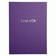Livre d'Or 17x22 cm, 96 pages, coloris violet - 3370440201532