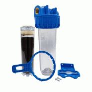Porte filtre à eau 9"3/4 - 20/27f + filtre charbon actif Porte filtre à eau 9"3/4 - 20/27f + filtre charbon actif
