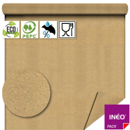 Rouleau papier kraft brun 60g neutre anti-humidité 80cm x 50m - rouleau kraft personnalisable