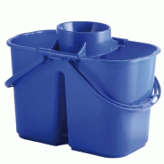 Seau bibac 2x7L - essoreur coulissant bleu - nettoyage à deux seaux