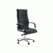 Fauteuil de direction en cuir Alpha avec piètement en aluminium Fauteuil de direction en cuir Alpha avec piètement en aluminium