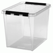 SmartStore Boîte de rangement CLASSIC 25 L, clips: blanc - blanc plastique 7332462074897 SmartStore Boîte de rangement CLASSIC 25 L, clips: blanc - blanc plastique 7332462074897