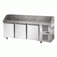 Table à pizza GN1/1 Dessus granit Prof.750 3 portes 315L SOFRACOLD Sofraca