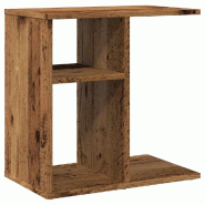 Table d'appoint vieux bois 50x30x50 cm bois d'ingénierie Modèle Apex Épuré - 856560