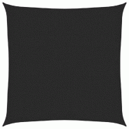 Voile d'ombrage 160 g/m² Noir 2,5x2,5 m PEHD Modèle Vent Marin - 311713