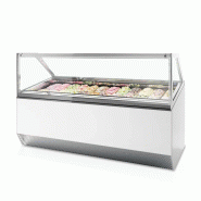 Vitrine congélateur de crème glacée blanc vitre plate - 2156x1054x1... - PMILLENNIUM ST24 Vitrine congélateur de crème glacée blanc vitre plate - 2156x1054x1... - PMILLENNIUM ST24