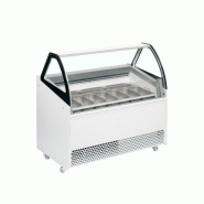 Vitrine ventilée négative à crèmes glacées 255 Litres, 20 bacs NAPOLI, blanche, sur roulettes, 1250 W, 220 V - MONO Vitrine ventilée négative à crèmes glacées 255 Litres, 20 bacs NAPOLI, blanche, sur roulettes, 1250 W, 220 V - MONO