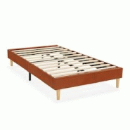 VS Venta-stock Base rembourrée Bari 90x190 cm Rouge - rouge polyester I24147