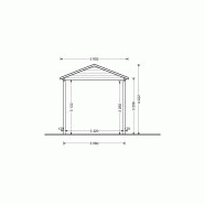 Abri voiture carport camping car 24,5m² / structure en bois / toiture à deux pans en tuile