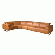 AC ANGEL CERDA Angel Cerdá Canapé d'angle modulable relax en cuir marron 6263C 310 x 310 x 97 - marron fourrure 8435631041337 AC ANGEL CERDA Angel Cerdá Canapé d'angle modulable relax en cuir marron 6263C 310 x 310 x 97 - marron fourrure 8435631041337