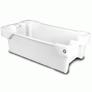 Bacs à poisson blanc 800mm - PEHD - Emboîtable à 180° - Lot de 800mm_0