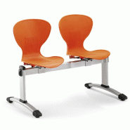 Banc d'accueil Buni avec assises en polypro. - 2 places