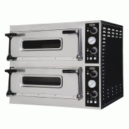 Four à pizza professionnel 13,8 kw plaques double 2 x 4 pizzas - P7485.0040