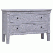 Helloshop26 - Buffet bahut commode armoire meuble de rangement organisateur cuisine salle de séjour salon avec 2 tiroirs 90 x 30 x 02_0029733 - Bois