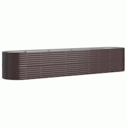Helloshop26 - Jardinière bac lit surélevé plantes fleurs terrasse jardin de jardin acier enduit de poudre marron 02_0039502 - 3000218553371 Helloshop26 - Jardinière bac lit surélevé plantes fleurs terrasse jardin de jardin acier enduit de poudre marron 02_0039502 - 3000218553371