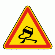 Panneau AK4 - Chaussée glissante panneau seul