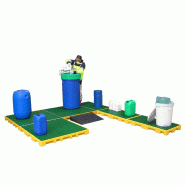 Rampe d'accès en polyéthylène haute densité - ht. 150 mm pour série PLPE - longueur 1200 mm, largeur 800 mm