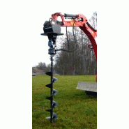Tarière hydraulique ø150mm + rotator + chape - concept mecano soudure constructeur