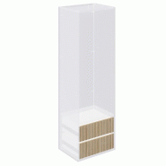 Tiroir Vertigo T03 MDF naturel et chêne clair H20cm pour caisson 60cm - par 2