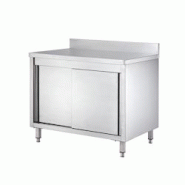 Vaiotec EASYLINE Armoire de travail 700 / 2 portes coulissantes & rebord L:2000 - argenté inox 10180 Vaiotec EASYLINE Armoire de travail 700 / 2 portes coulissantes & rebord L:2000 - argenté inox 10180