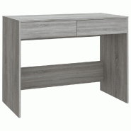 VidaXL Bureau sonoma gris 101x50x76,5 cm bois d'ingénierie Modèle Lofty Advance - 812997