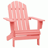 VidaXL Chaise De Jardin Adirondack Bois De Sapin Massif Rose - rose 315877XL