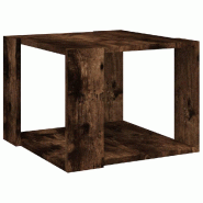 VidaXL Table basse Chêne fumé 40x40x30 cm Bois d'ingénierie Modèle Polaris Carrée - 815168XL