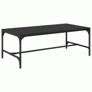 VidaXL Table basse Chêne noir 100 x 50 x 35 cm Bois d'ingénierie Modèle Luna Pure - 881122