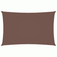 VidaXL Voile de parasol tissu oxford rectangulaire 2x5 m marron Modèle Soleil Nu - marron 135809