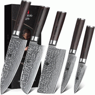 XinZuo - Set de couteaux Damas 5 pièces - Série B1H He - multicolore multi-matériau B1H-A5N