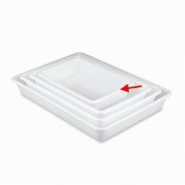 Bac présentation 3L blanc - 347 x 230 x 70 mm - léger et résistant