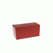 Ballotin rouge intérieur or 375g 13x7x6,3cm - par 50 - Fabriqué en France - Carton recyclable et biodégradable