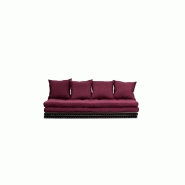 BANQUETTE FUTON TATAMI CHICO BORDEAUX COUCHAGE 2 X 70*200 CM.