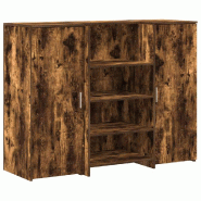 Bureau de réception chêne fumé 135x50x103,5cm bois d'ingénierie Modèle Atlas Infinite Flex - 8721158629623