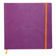 Cahier souple Rhodiarama violet 190x250 / B5, 160p./80 feuilles ivoire 90 g/m², ligné - violet 117510C