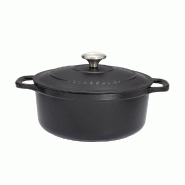 Cocotte ronde 26 cm chasseur noir interieur noir 500 cl  Fonte émaillée Chasseur - noir 3244334726015