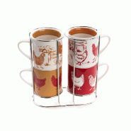 Coffret de 4 tasses déjeuner Maggie - Blanc Rond Porcelaine Amadeus 10.19x7.20 cm - blanc porcelaine 3520071882109 Coffret de 4 tasses déjeuner Maggie - Blanc Rond Porcelaine Amadeus 10.19x7.20 cm - blanc porcelaine 3520071882109