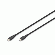 DIGITUS Câble de connexion USB-C en silicone, 2m, noir, USB-C - USB-C, 2 m, noir - noir 4016032495819