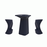 Ensemble NOMA table + 2 tabourets - noir