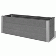 Helloshop26 - Jardinière lit surélevé plantes fleurs jardin WPC 150 x 50 x 54 cm gris 02_0001240 - 3000076101530 Helloshop26 - Jardinière lit surélevé plantes fleurs jardin WPC 150 x 50 x 54 cm gris 02_0001240 - 3000076101530