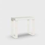 Itamoby Console Extensible 90X40/300 Cm Frêne Tecno Bianco Avec Cadre Blanc - marron VE090COTEC010-BF-BN