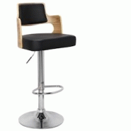 Lot de 8 chaises de bar Russel Bois Noir et Blanc - 3327480073261 Lot de 8 chaises de bar Russel Bois Noir et Blanc - 3327480073261