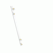 Projecteur moderne à 4 lumières en aluminium thermolaqué blanc mat - Système modulaire réglable au design industriel 120 cm - Perenz - blanc 8292 B