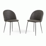 RATTATAN Lot de 2 chaises d’intérieur en similicuir, pieds en métal, design élégant pour cuisine, salle à manger, bar et restaurant – Sara †RATTATAN Lot de 2 chaises d’intérieur en similicuir, pieds en métal, design élégant pour cuisine, salle à manger, bar et restaurant – Sara â€