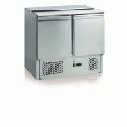 Saladette réfrigérée inox couvercle télescopique avec 2 portes +2/+8°c - PS900STD